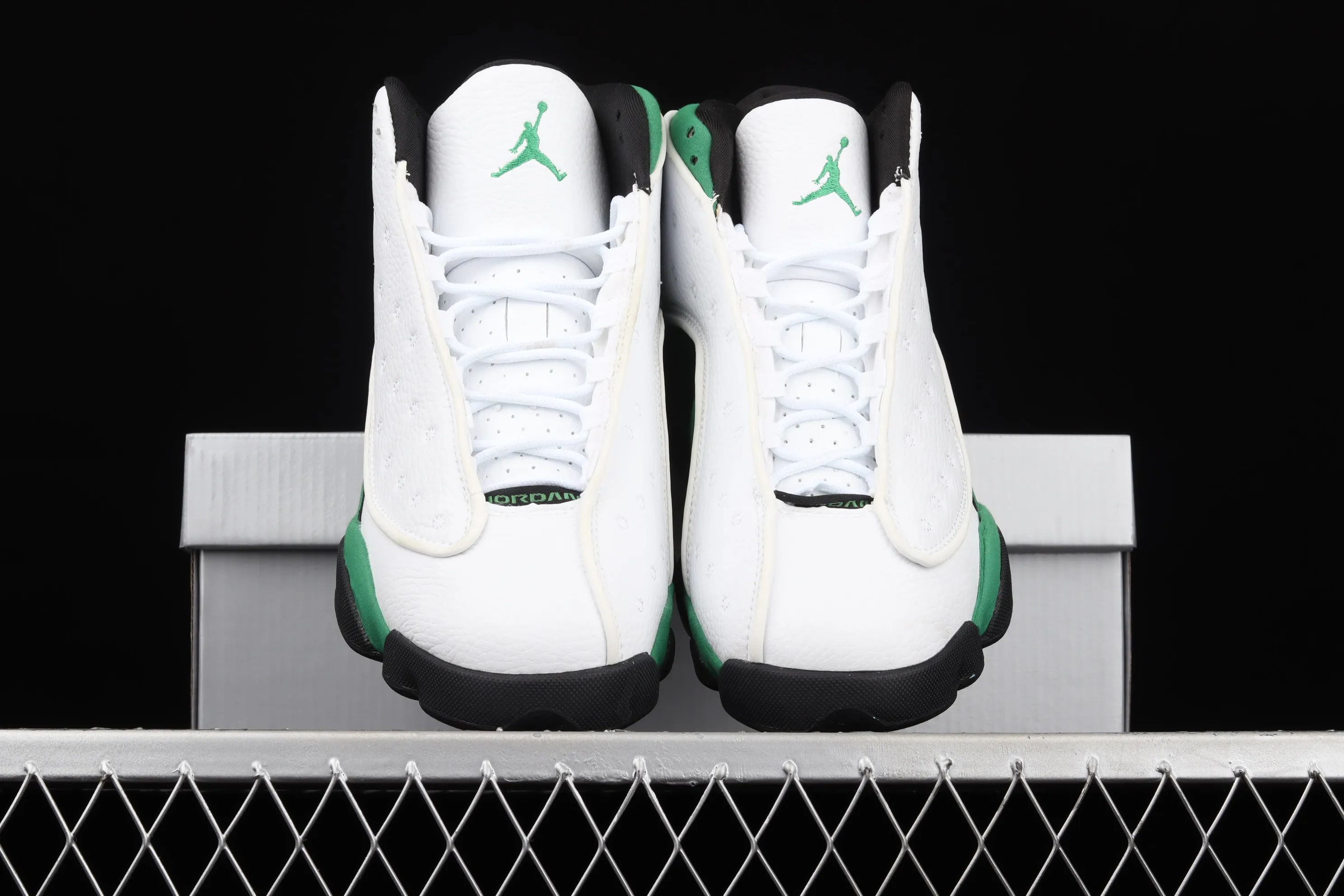 All categories Air Jordan Jordan series basketball shoes Air Jordan 13 G version Air Jordan 13 Retro AJ13 white and green 414571-113